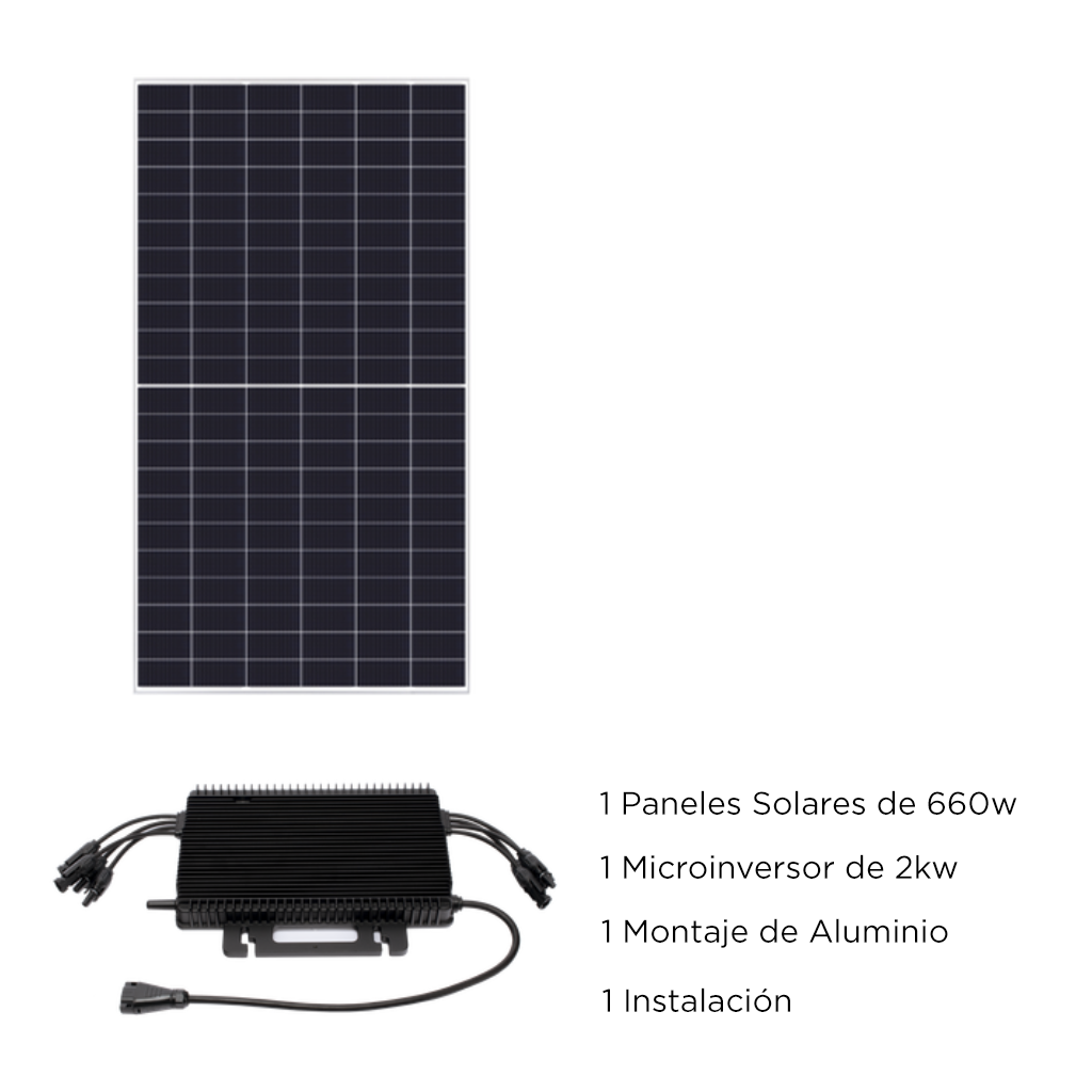 Sistema Completo de Paneles fotovoltaicos de 660w