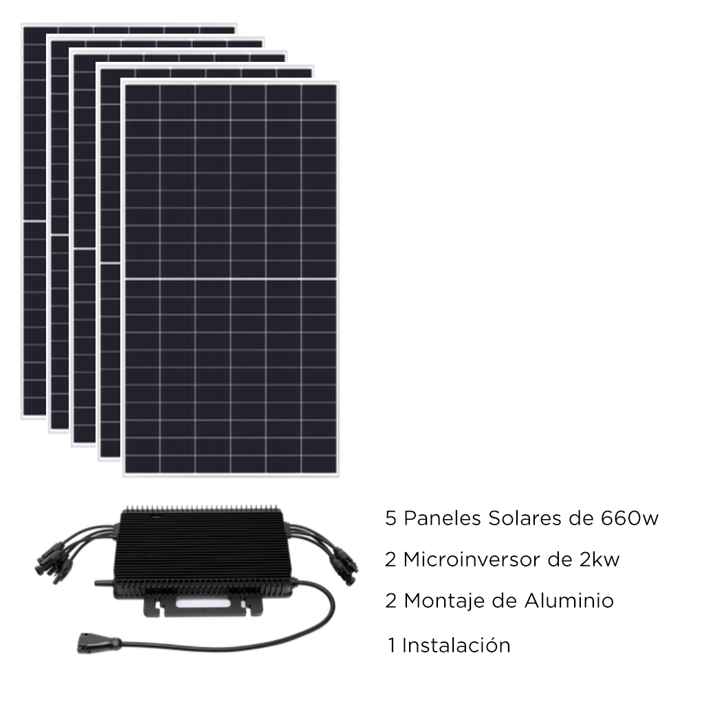Sistema Completo de Paneles fotovoltaicos de 660w
