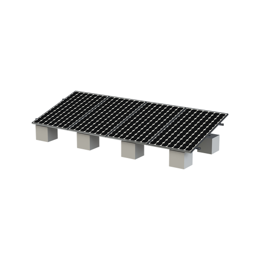 Montaje para Panel Solar, Riel "8" de 5400mm para Modulos con Espesor de 35mm, Velocidad de Viento Max. 136km/h (20° a 45°)